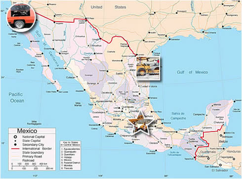 Mapa de M&eacute;xico